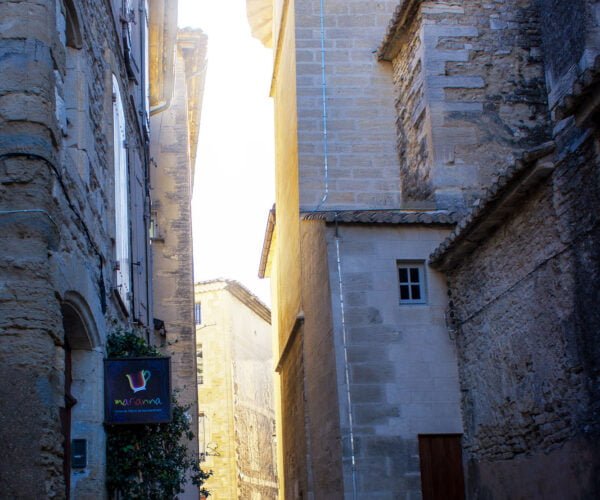 Woman alone in alley