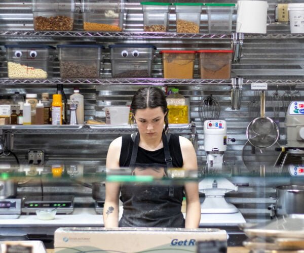 Woman working in a kitchen