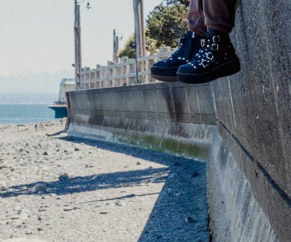 Sitting at the seaside