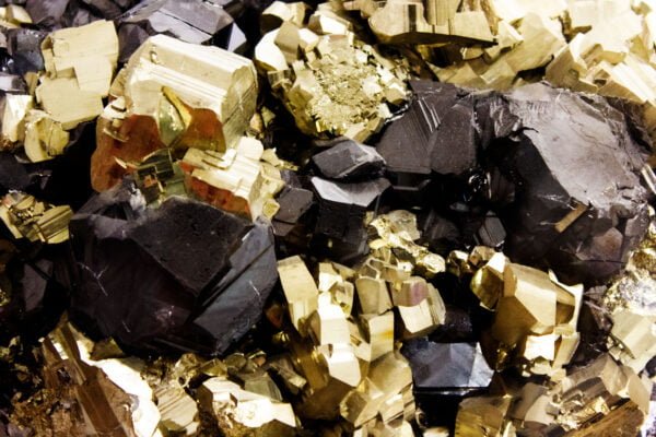 Black and gold rocks